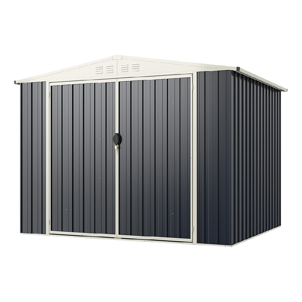 Metal Storage Shed for Outdoor Use - Galvanized Steel - 250 x 150 x 180