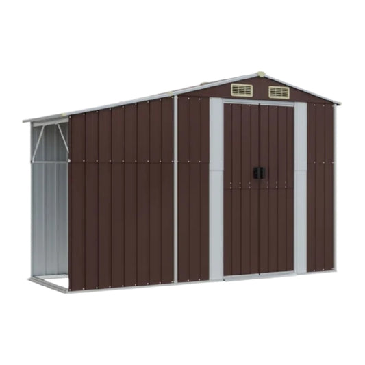 Metal Storage Shed for Outdoor Use - Made of Galvanized Steel - 210 x 120 x 150