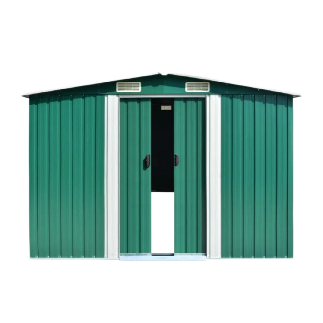 Metal Storage Shed for Outdoor Use - Galvanized Steel - 120 x 90 x 180