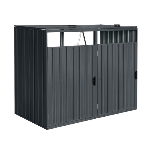 Storage Shed for Outdoor Use in Galvanized Steel - 150 x 90 x 120